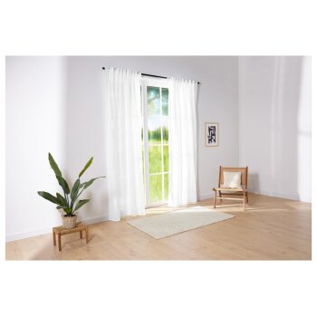 LIVARNO home Vorhangschal-Set, 2-teilig (Weiß) - B-Ware neuwertig