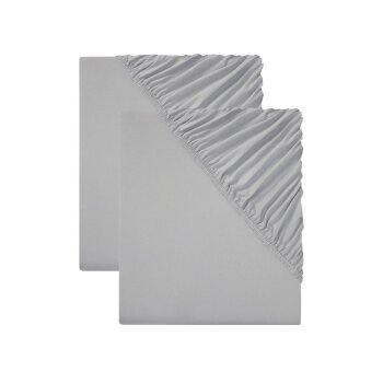 LIVARNO home 2er Set Spannbettlaken, aus Jersey, 140 -...