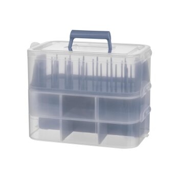 crelando® Aufbewahrungsbox / Nähzubehör-Box (Nähbox mit Tragegriff) - B-Ware sehr gut