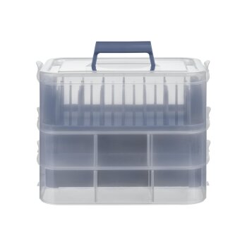 crelando® Aufbewahrungsbox / Nähzubehör-Box (Nähbox mit Tragegriff) - B-Ware sehr gut