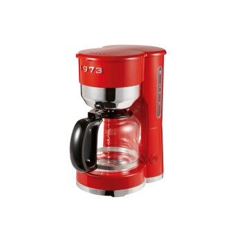 SILVERCREST® Kaffeemaschine Chrom Retro 1973 Rot SKMR...