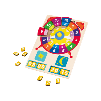 lupilu® Rechen-Steckspiel / Buchstaben-Steckspiel / Uhren-Puzzle / Zahlen-Puzzle / Körper-Puzzle (Uhr) - B-Ware neuwertig