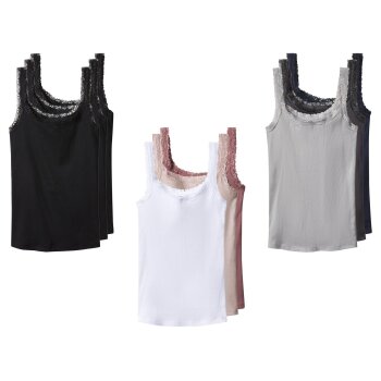 esmara® Damen Ripptop, 3 Stück - B-Ware