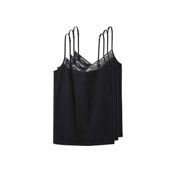 esmara® Damen Spaghettiträgerhemd, 3 Stück...