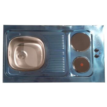 respekta Auflagenspüle mit Duo-Kochfeld - B-Ware