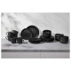 SILVERCREST® Geschirrset, 24-teilig, schwarz - B-Ware sehr gut