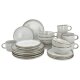 SILVERCREST® Geschirrset, 24-teilig (Grau) - B-Ware neuwertig