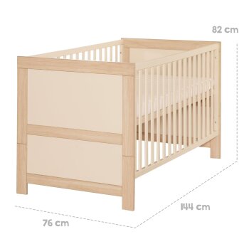 roba Kombi-Kinderbett Momo, 70 x 140 cm, cashmere/Tristan Eiche - B-Ware neuwertig