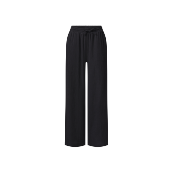 esmara® Damen Musselin-Hose, aus reiner Baumwolle (Schwarz, M (40/42)) - B-Ware neuwertig