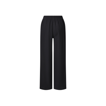 esmara® Damen Musselin-Hose, aus reiner Baumwolle (Schwarz, M (40/42)) - B-Ware neuwertig