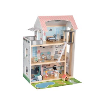 Playtive Puppenhaus XXL, 54-teilig - B-Ware