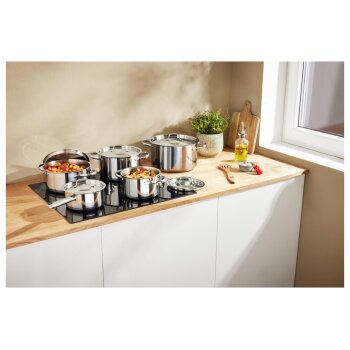 SILVERCREST® Topf-Set, 5-teilig, Edelstahl, Premium (Edelstahldeckel) - B-Ware sehr gut