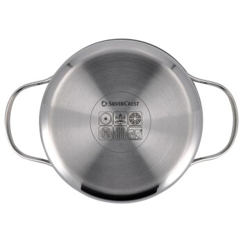 SILVERCREST® Topf-Set, 5-teilig, Edelstahl, Premium (Edelstahldeckel) - B-Ware sehr gut
