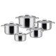 SILVERCREST® Topf-Set, 5-teilig, Edelstahl, Premium (Edelstahldeckel) - B-Ware sehr gut