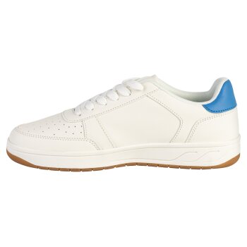 esmara® Damen Sneaker mit Zungen- und Schaftrandpolsterung (weiß/hellblau, 36) - B-Ware neuwertig