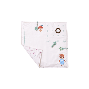 lupilu® Baby-Meilensteindecke, mit Spielfunktionen (beige/Unisex) - B-Ware neuwertig