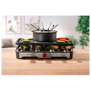 SILVERCREST® Premium-Fondue-Raclettegrill-Kombination...