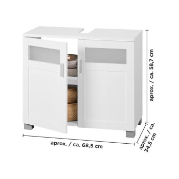 LIVARNO® Waschbeckenunterschrank Basel, weiß - B-Ware sehr gut