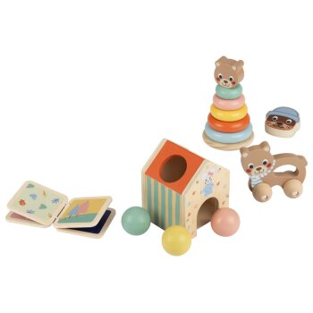 LUPILU® Holz Spiel- und Lernboxen (6-12 Monate) - B-Ware neuwertig