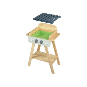 Playtive Holz Spielzeug-Grill für draußen, 14-teilig - B-Ware