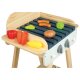 Playtive Holz Spielzeug-Grill für draußen, 14-teilig - B-Ware