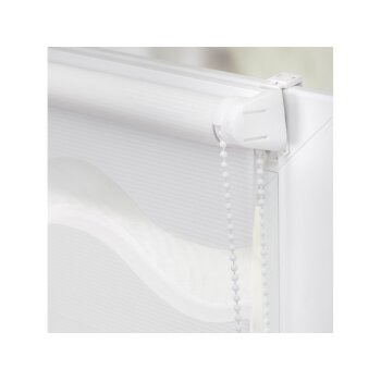 Lichtblick Duo Rollo Welle Klemmfix, ohne Bohren, ab 45 x 150 cm (Weiß, 80x220 cm) - B-Ware sehr gut