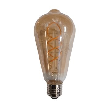 CROWN LED E27 LED Vintage-Glühlampe, warmweiß,...