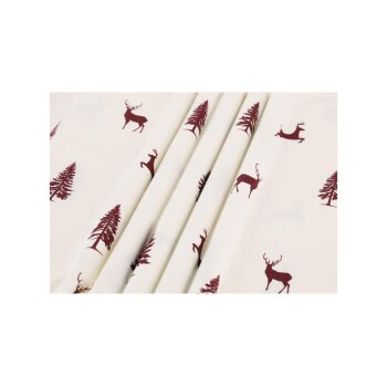 LIVARNO® Bettwäsche, aus Feinbiber, 140 x 200 cm, Hirsch/Rottanne - B-Ware neuwertig