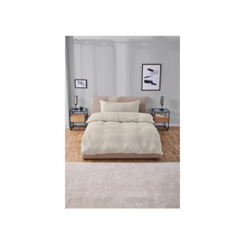 LIVARNO home Bettwäsche, aus Musselin, 140 x 200 cm, beige - B-Ware sehr gut