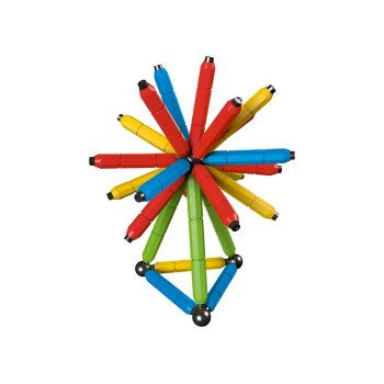 LUPILU® Magnetbausatz Leuchtend, 56-teilig / Magnetbausatz Bunt, 60-teilig (Bunt) - B-Ware neuwertig