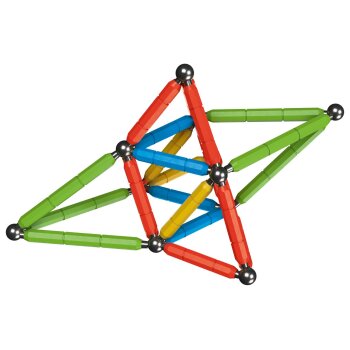 LUPILU® Magnetbausatz Leuchtend, 56-teilig / Magnetbausatz Bunt, 60-teilig (Bunt) - B-Ware neuwertig