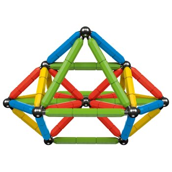 LUPILU® Magnetbausatz Leuchtend, 56-teilig / Magnetbausatz Bunt, 60-teilig (Bunt) - B-Ware neuwertig