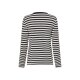 esmara® Damen Langarmshirt, 2 Stück, mit Baumwolle (Streifen/weiß/schwarz, L(44/46)) - B-Ware sehr gut