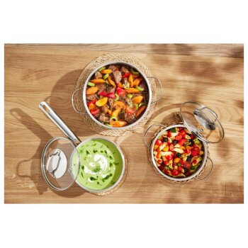 SILVERCREST® Topf-Set, 5-teilig, Edelstahl, Premium (Glasdeckel) - B-Ware sehr gut