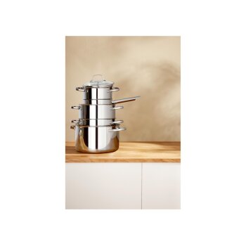 SILVERCREST® Topf-Set, 5-teilig, Edelstahl, Premium (Glasdeckel) - B-Ware sehr gut