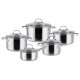 SILVERCREST® Topf-Set, 5-teilig, Edelstahl, Premium (Glasdeckel) - B-Ware sehr gut