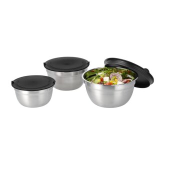 SILVERCREST® Edelstahl-Schüsselset, 3 Stück - B-Ware sehr gut