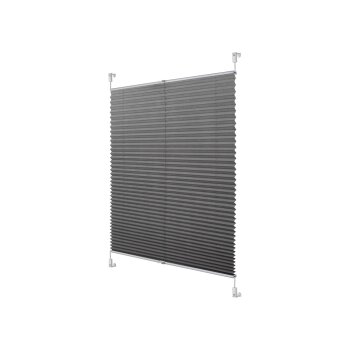 Lichtblick Plissee Klemmfix, ohne Bohren, verspannt, ab 45 x 130 cm (Hellgrau, 45x130 cm) - B-Ware neuwertig