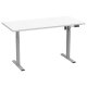 VCM Schreibtisch »E-Lona«, stufenlos höhenverstellbar (Weiß/Silber, 140 x 80 cm) - B-Ware neuwertig