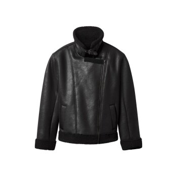 esmara® Damen Bikerjacke (Schwarz, M(40/42)) - B-Ware neuwertig