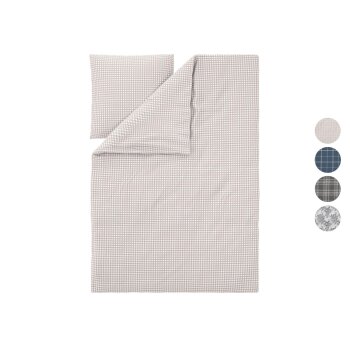 LIVARNO® Feinbiber-Bettwäsche, 155 x 220 cm -...