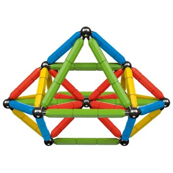 LUPILU® Magnetbausatz Leuchtend, 56-teilig / Magnetbausatz Bunt, 60-teilig (Bunt) - B-Ware sehr gut