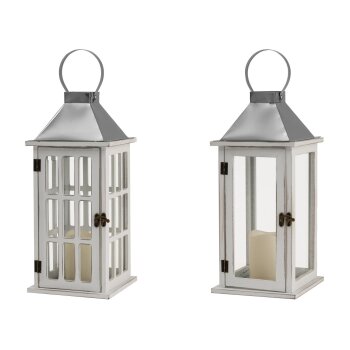 LIVARNO® Laterne Holz, Metall LED - B-Ware