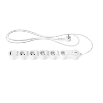 SILVERCREST® Steckdosenleiste, wendig, inkl USB,...