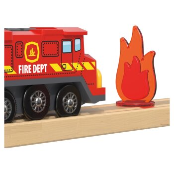 lupilu® Interaktiver Bahnhof-Set / Feuerwehr Einsatz-Set (Feuerwehr) - B-Ware sehr gut