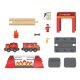 lupilu® Interaktiver Bahnhof-Set / Feuerwehr Einsatz-Set (Feuerwehr) - B-Ware sehr gut