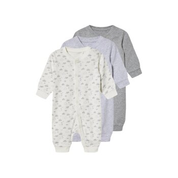 lupilu® Baby Schlafoveralls, 3 Stück - B-Ware