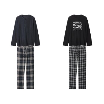 esmara Men Herren Pyjama mit Hose aus Flanell - B-Ware