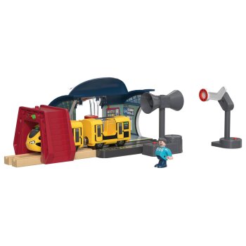 lupilu® Interaktiver Bahnhof-Set / Feuerwehr Einsatz-Set (Bahnhof) - B-Ware sehr gut