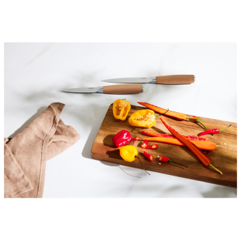 SILVERCREST® Küchenmesser, mit ergonomischem Griff aus Bambus - B-Ware